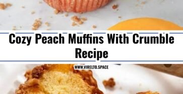 Easy Peach Muffins With Crumble Topping