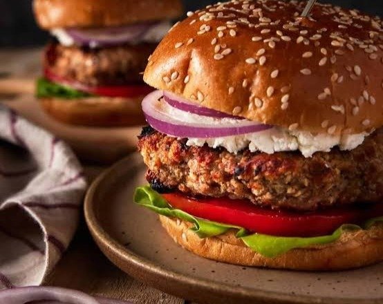Turkey Burgers top view