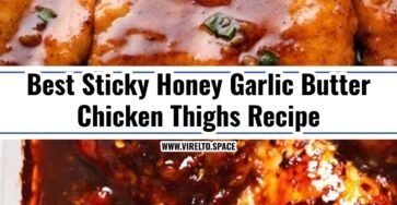 20 Minute Sticky Honey Garlic Butter Chicken Thighs