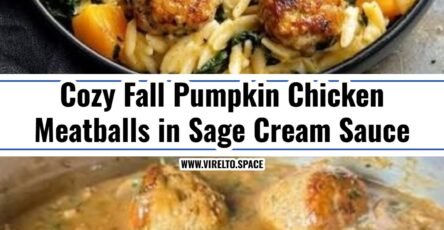 Best Creamy Pumpkin Chicken Meatballs in Sage Cream Sauce
