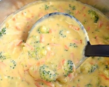 Best Ever Copycat Panera Broccoli Cheddar Soup top view