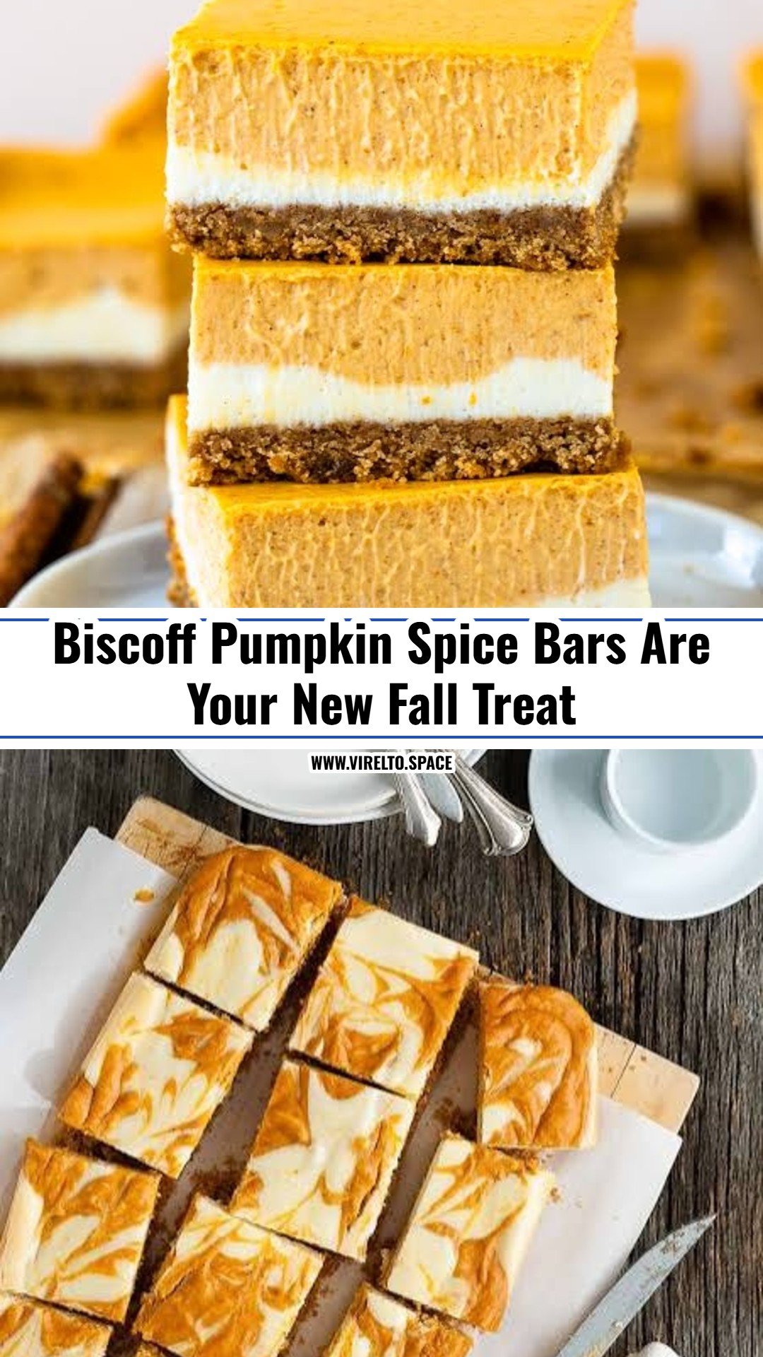 Best Pumpkin Spice Cheesecake Bars with Biscoff Crust