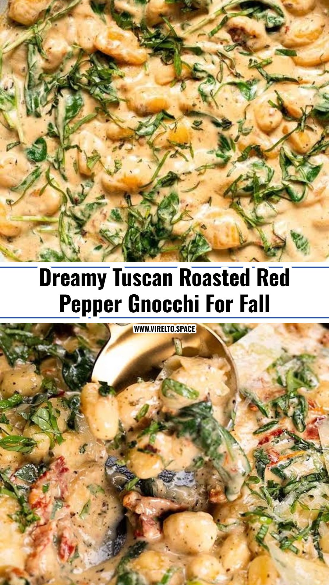 Creamy Tuscan Roasted Red Pepper Gnocchi Comfort Bowl
