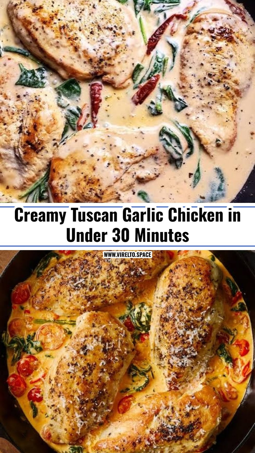 Easy Creamy Tuscan Garlic Chicken Skillet