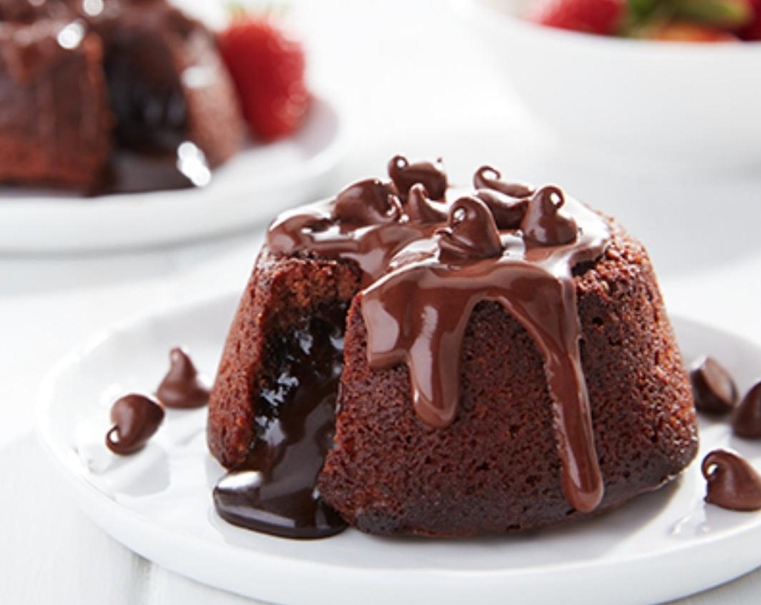 The Best Easy Choco Lava Cake Recipe Ever top view