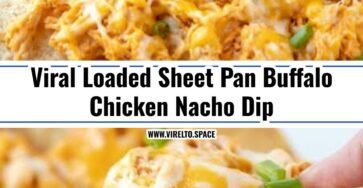 Ultimate Loaded Sheet Pan Buffalo Chicken Nacho Dip