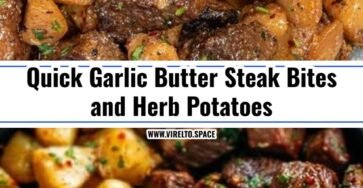 Viral Garlic Butter Steak Bites and Crispy Potatoes